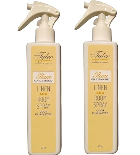 Tyler Candle Company Diva Fragrance Linen & Room Spray 8oz Pack of 2, Clear