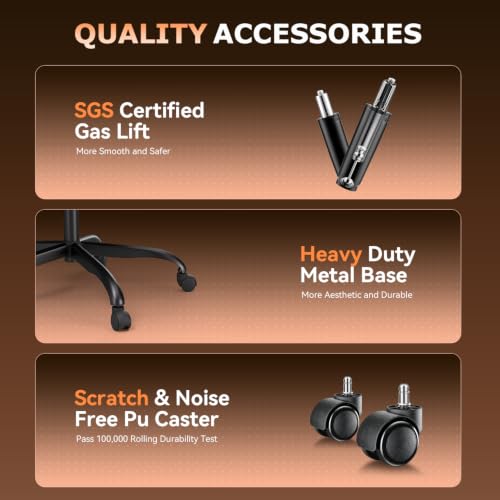 Ergonomic Gaming Chair for Adults - Gray PU Leather, High Back, Rocking, Lumbar Support, Swivel, Easy Assembly - Style1