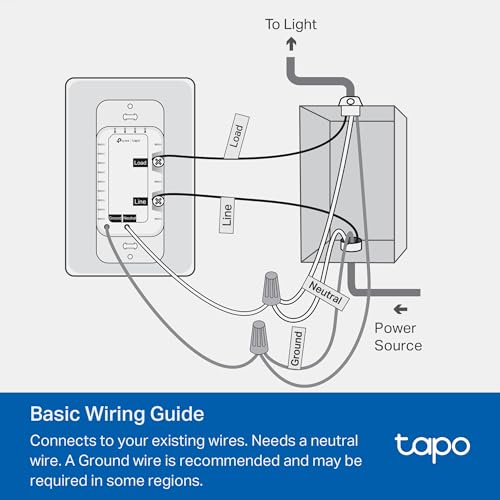 Tapo Smart Dimmer Switch 4-Pack - Single Pole, Requires Neutral Wire
