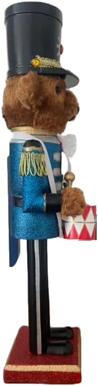 Red Prince 12-Inch Wooden Nutcracker - Festive Christmas Décor for Shelves & Tables