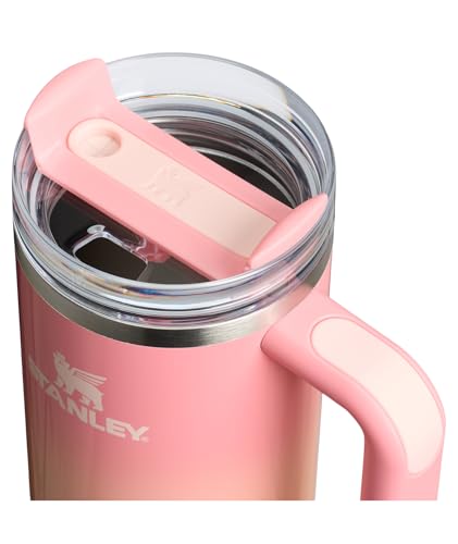 STANLEY Quencher H2.0 Tumbler with Handle and Straw 30 oz | Flowstate 3-Position Lid | Cup Holder Compatible for Travel | Insulated Stainless Steel Cup | BPA-Free | Pink Mesa Sunset