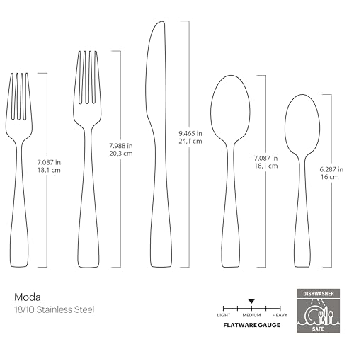 20-Piece Flatware Set for 4 - Mirror Finish Stainless Steel Dinnerware
