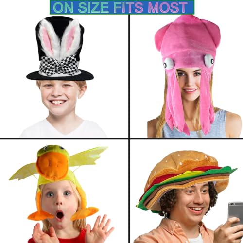 Assorted Funny Party Hats Bulk Pack - Novelty Costume Hats for Adults & Teens