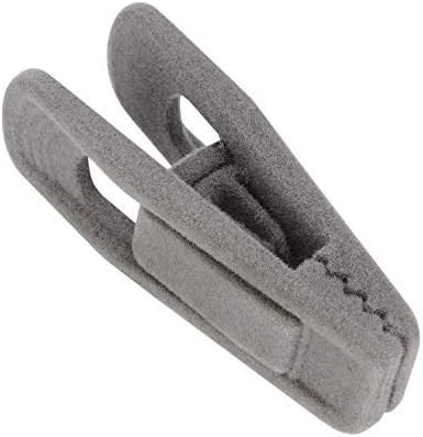 Tinfol Gray Velvet Hanger Clips - Non-Slip Flocked Clips for Pants & Skirts | 24 Pack, Strong & Durable