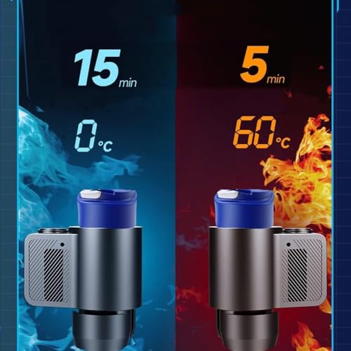 2-in-1 Smart Cups Cooler Warmer for Car with Small Coffee Cup, 12V 36W Car Cooling and Heating Cup Mug Holder, Universal Intelligent Car Heater Cooling Travel Mug for Water Milk Coffee Beverage