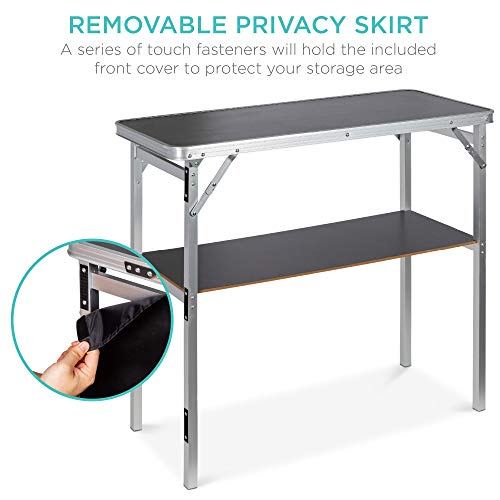 Portable Pop-Up Bar Table with Carrying Case for Indoor Outdoor Parties