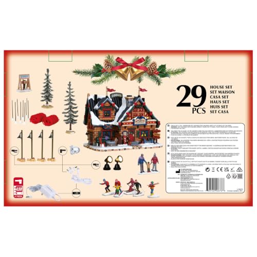 Lemax Apres-Ski Lodge Set #56676 Collectible Lighted Building