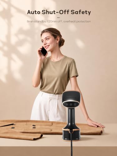 Handheld Clothes Steamer with Vacuum & Auto Sensor - Wrinkle Removal