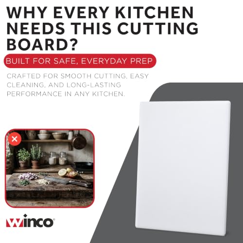 Commercial White Plastic Cutting Board 18x30 Inch — Restaurant Grade, NSF Certified, Knife-Friendly Variation of THIS listing