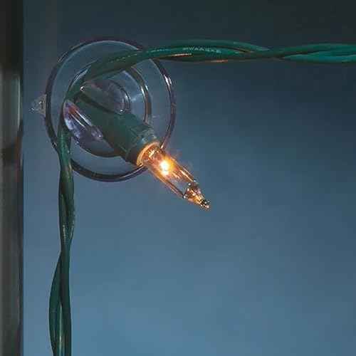 Rocky Mountain Goods Mini Suction Cup Christmas Light Holders - Hang Holiday Lights on Windows - Suction Cup Clips/Hooks - No Tools Required - Pack of 25