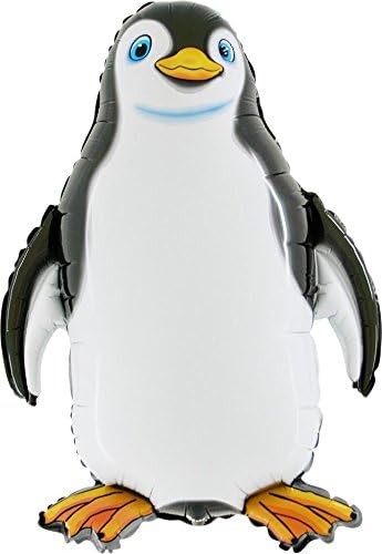 Penguin Shaped Foil Balloon - 30 Inch Black & White for Birthday & Christmas Parties