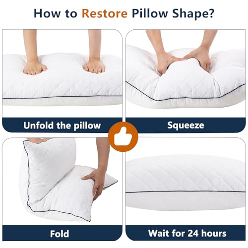1 MIDDLE ONE White Body Pillow 20x60 Inch Memory Foam Full Support for Side Sleepers