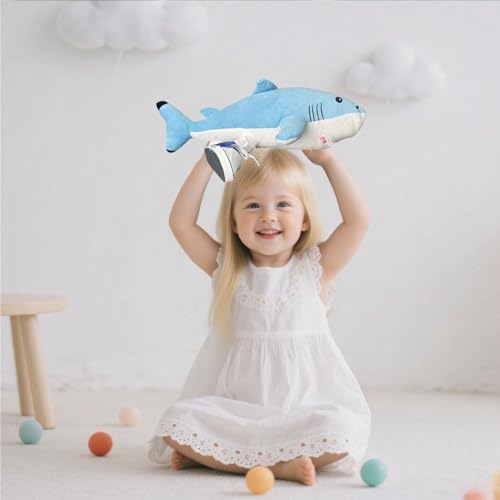Shark Pillows Italian Shark Pillow, Italian Stuffed Doll Pillow Decoration Sneakers Shark, Room Decoration for Video Game Fans (Blue 2)