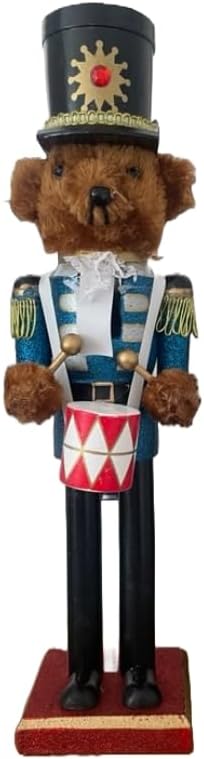 Red Prince 12-Inch Wooden Nutcracker - Festive Christmas Décor for Shelves & Tables