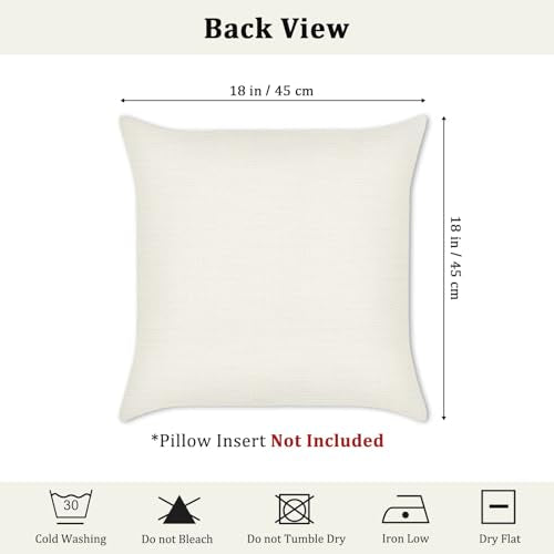 Bonhause Christmas Throw Pillow Covers 18x18 Inch Reindeer Xmas Tree Truck Gloves Red Winter Holiday Decorative Polyester Linen Cushion Cases for Outdoor Sofa Couch Decor Set of 4