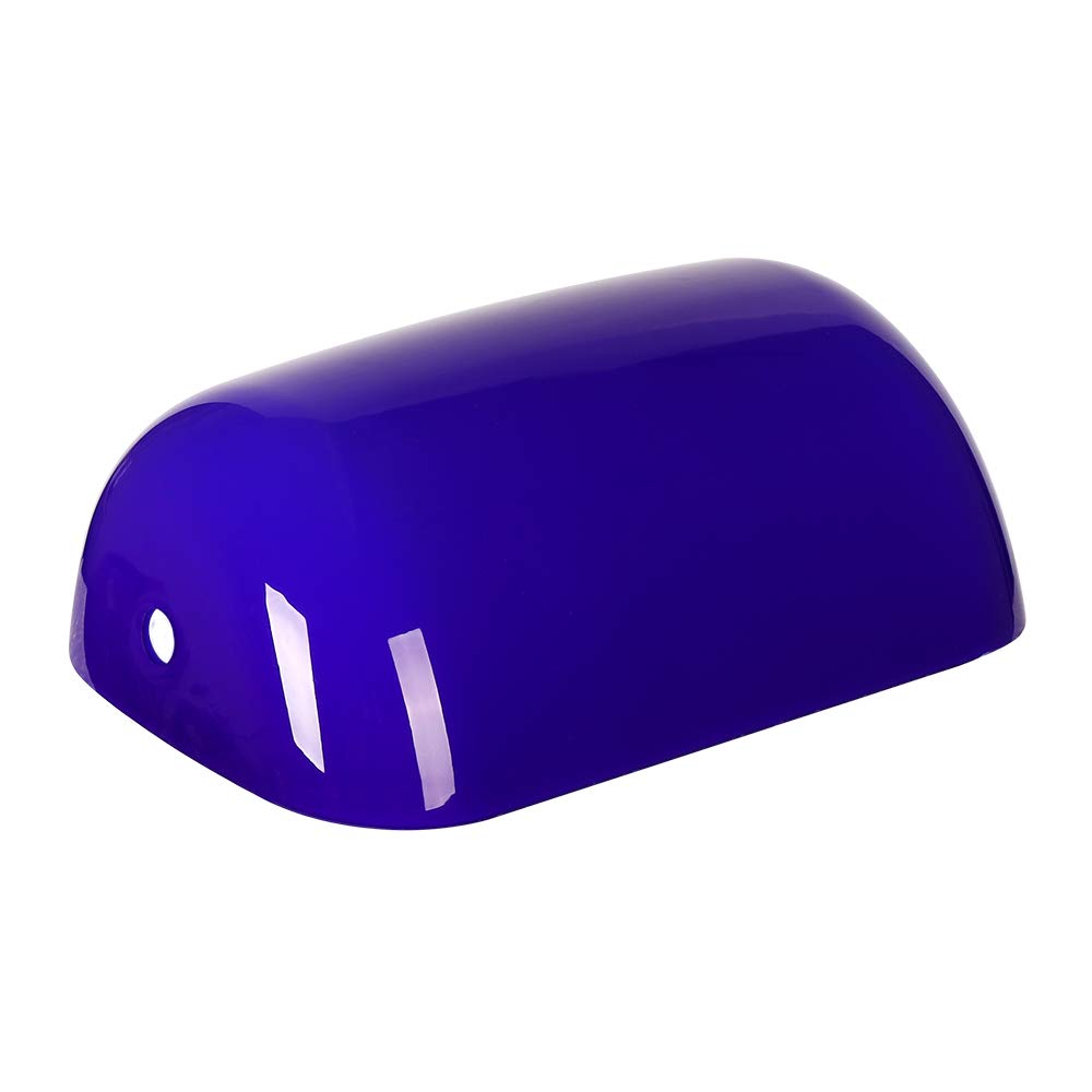 Newrays Glass Bankers Lamp Shade Cover Replacement,L8.85 W5.11 (Blue)
