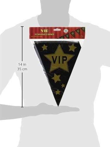 Black & Gold Pennant Banner for Parties | Beistle Decorative Party Supplies