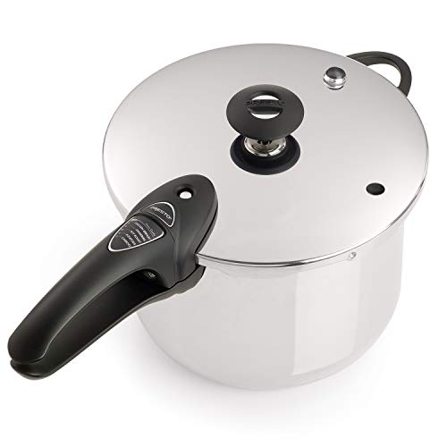 Presto 01365 Stainless Steel Pressure Cooker 6 Quart, Metallic Finish