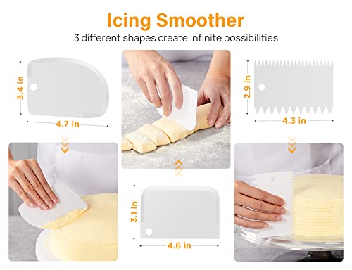 Kootek 12-Inch Aluminum Cake Turntable for Decorating & Baking Kit