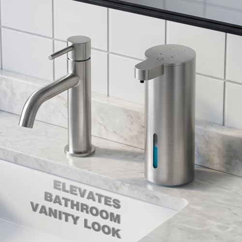 Automatic Touchless Soap Dispenser 13.5 Fl Oz Stainless Steel Wall Mount for Kitchen & Bathroom