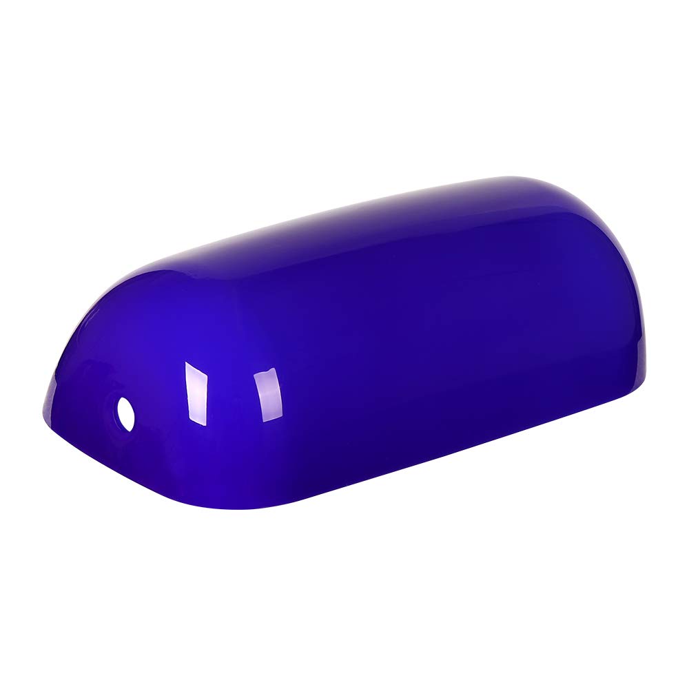 Newrays Glass Bankers Lamp Shade Cover Replacement,L8.85 W5.11 (Blue)