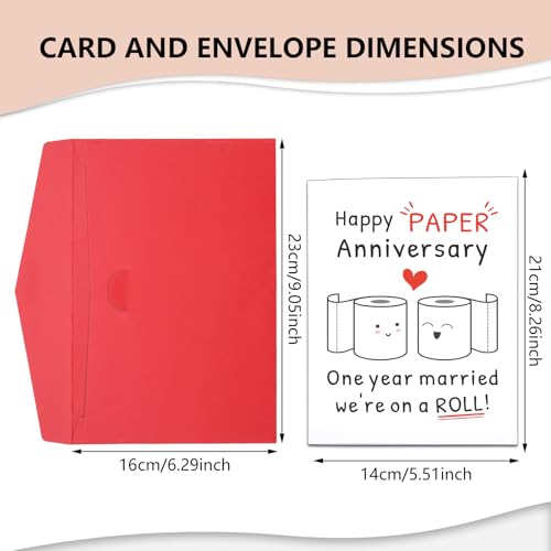 1 Year Paper Anniversary Card - Sweetest Day Gift for Him Her