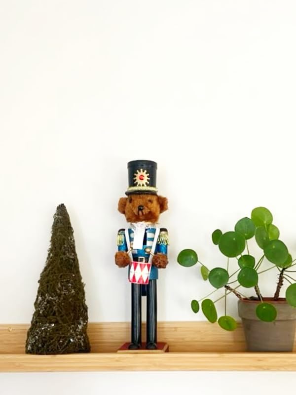 Red Prince 12-Inch Wooden Nutcracker - Festive Christmas Décor for Shelves & Tables