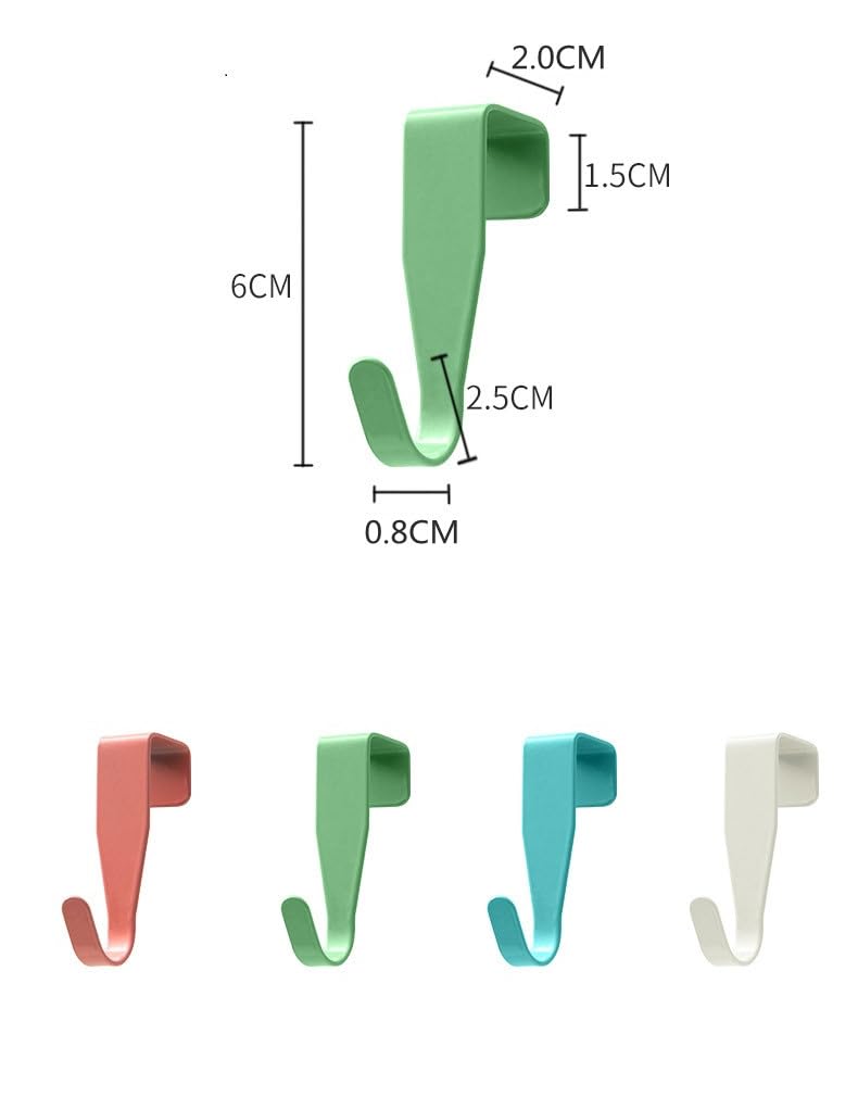 eywlwaar Over The Cabinet Door Hooks Door Hanger 4Pack Single Hook(Thickness Over 0.8Inch is Not Suitable)