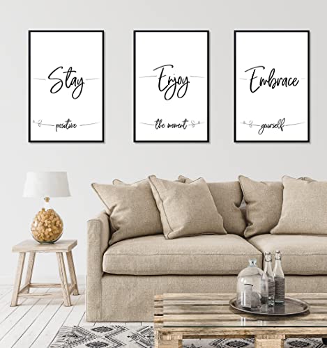 24x36 Inch Poster Frame Set - Black 5 Pack Modern Wall Display