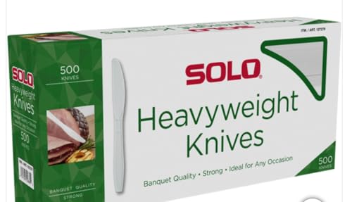 Solo Heavyweight Disposable White Kitchen Knives - Bulk 1000 Pack