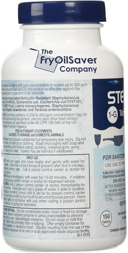 1 Count Sanitizing Tablets for Food Contact Surfaces - Pack of 450 - Kitchen & Restaurant Sanitizer
