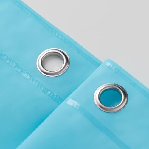 EHZNZIE Aqua Shower Curtain Liner - 72x72 Waterproof PEVA Bath Curtain with 3 Weighted Magnets & Rustproof Grommets