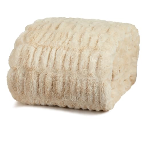 Summer Sand Micro Plush Throw Blanket - 50x60 Inches - Beige