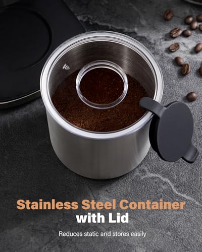 Electric Conical Burr Coffee Grinder with 51 Settings & Timer