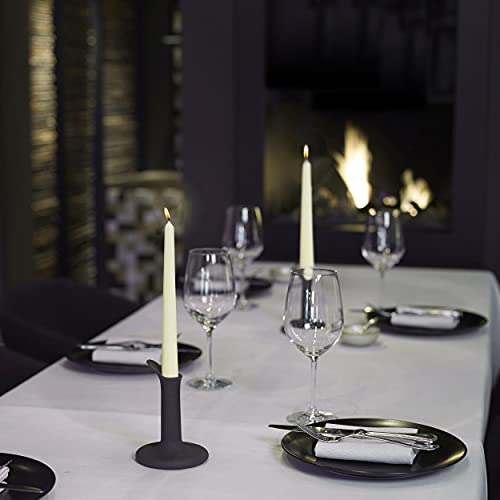 30 Pack Ivory Taper Candles - 10-inch Unscented Dripless Wedding & Home Decor