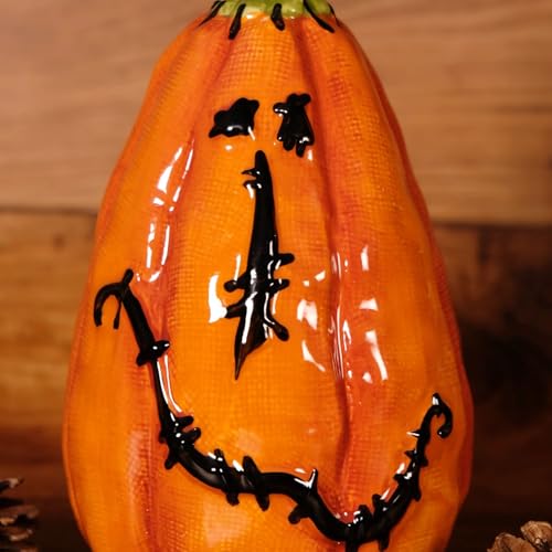 Blue Sky Ceramic Tabletop Pumpkin - Unique Home Decor Accessory, 5x5x9.25 inches
