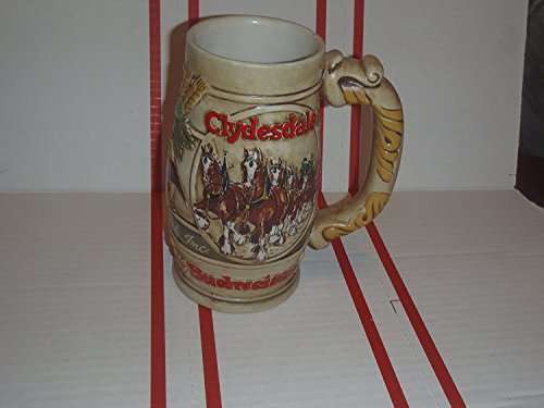 Budweiser Clydesdale Wheat Cameo Holiday Stein 1983 CS58