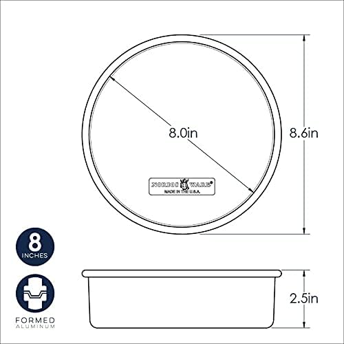 Nordic Ware Naturals Nonstick 8-Inch Round Cake Pan - Perfect for Baking Delicious Cakes