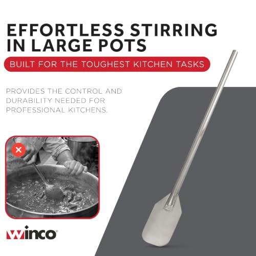 Winco 36-Inch Heavy-Duty Stainless Steel Mixing Paddle for Commercial Kitchens