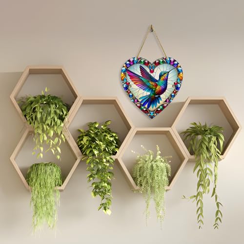 Acrylic Hummingbird Ornament, 20cm/8inch, Housewarming Gift, Hanging Decor for Door, Outdoor, Windows, Yard, Courtyard, Home Decorations