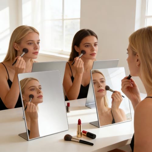 16 Pack Shatterproof Acrylic Mirror - Freestanding Table Mirrors Bulk Variation 16