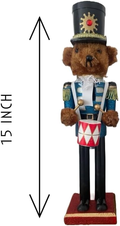 Red Prince 12-Inch Wooden Nutcracker - Festive Christmas Décor for Shelves & Tables