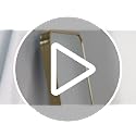 Full Length Gold Wall Mirror - 47 x 14 Inch Aluminum Frame for Bedroom, Bathroom, Closet, Over Door Hanging
