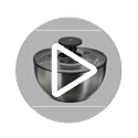 6-2/74-Quart Stainless Steel Salad Spinner with Non-Slip Base & Brake