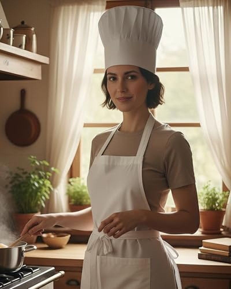 Xeoxarel Adjustable Bib Apron with 2 Pockets, Cooking Kitchen Aprons for Women Men Chef, Black