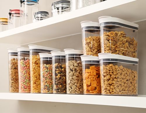 Large 4.1 Qt Cereal Container Set with Airtight Flip Top Lids - 2 Pack