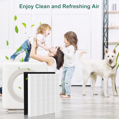 Replacement Air Purifier Filter Set for Coway Airmega AP-1512HH - 4 True + 4 Carbon Filters