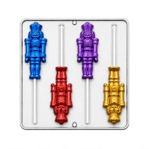 Nutcracker Lollipop Candy Mold 4 Cavities 2x4in - Candy Molds N More 2055