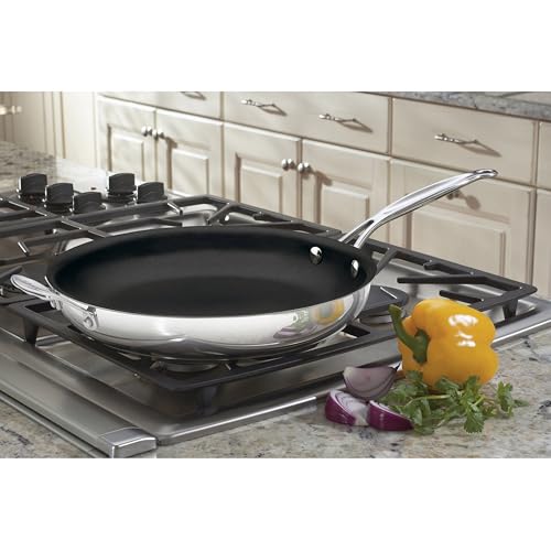 Cuisinart Chef's Classic Stainless Steel Nonstick 12-Inch Skillet with Helper Handle