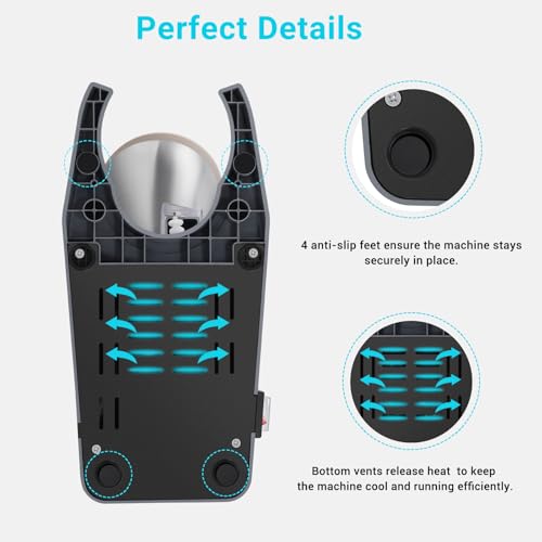 Hurmovae Dual Blade Electric Ice Shaver Machine - Silver, 178 lbs/hr
